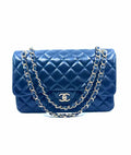 CHANEL Jumbo Double Flap Bag Black Lambskin Quilted Handbag