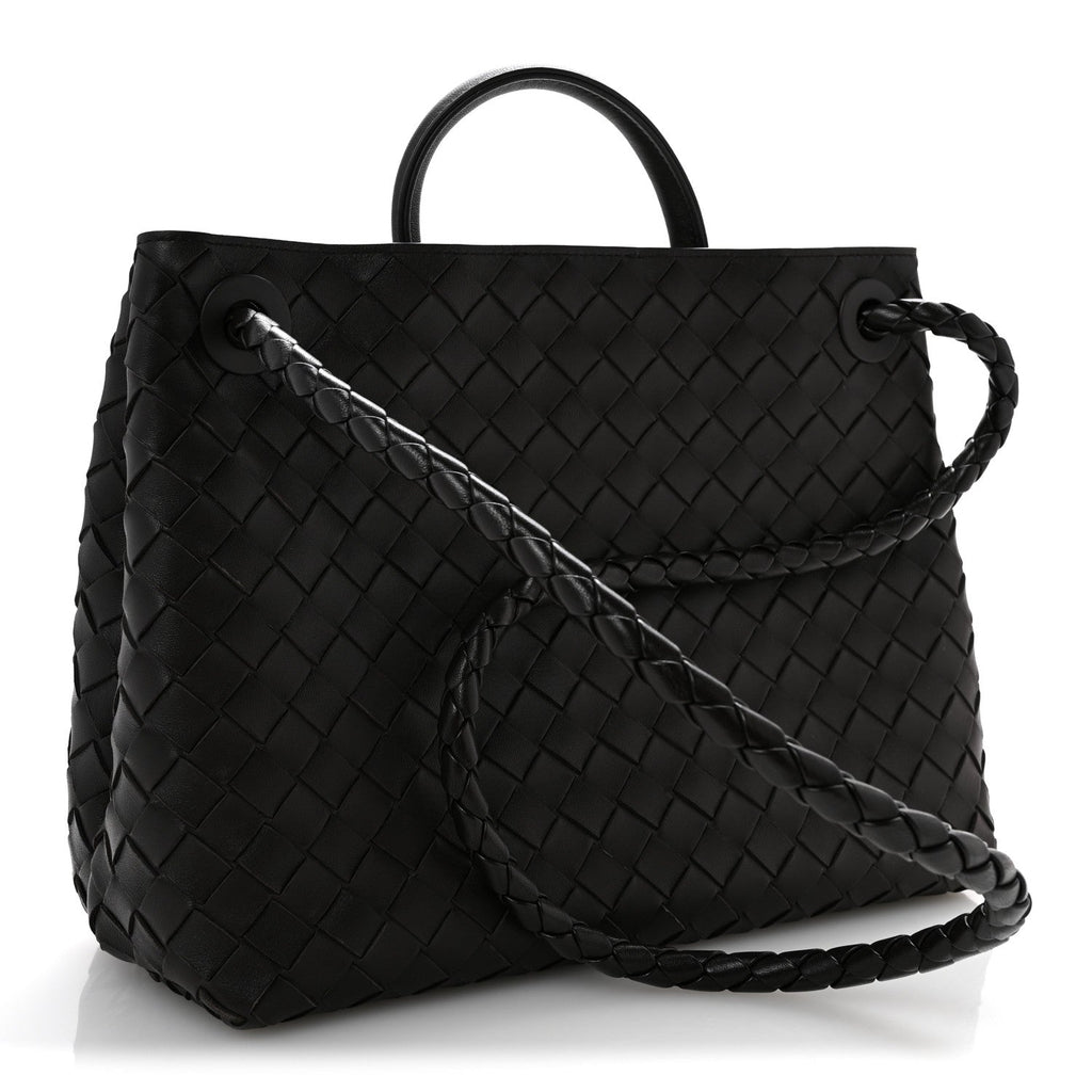 Nappa Intrecciato Medium Andiamo Shoulder Bag Fondant