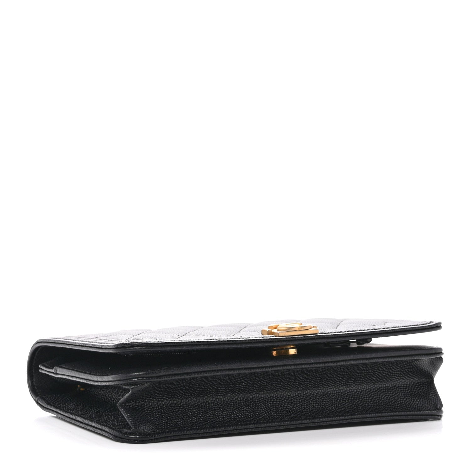 Caviar Quilted Boy Wallet On Chain WOC Black