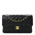 Caviar Quilted Small Double Flap Black