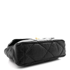 Goatskin Quilted Large Chanel 19 Flap Black