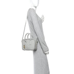 Lambskin Intrecciato Small Getaway Agate Grey