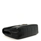 Lambskin Quilted Mini Chocolate Bar Flap Black