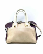 FENDI Tan Leather Two Tone Handbag