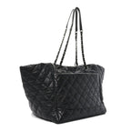 Lambskin Quilted Week End on Mars Tote Black