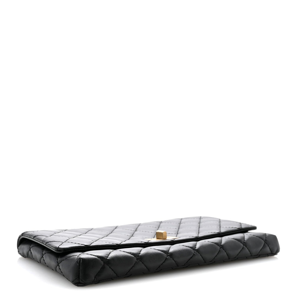 Aged Calfskin Quilted Reissue 2.55 Clutch Black