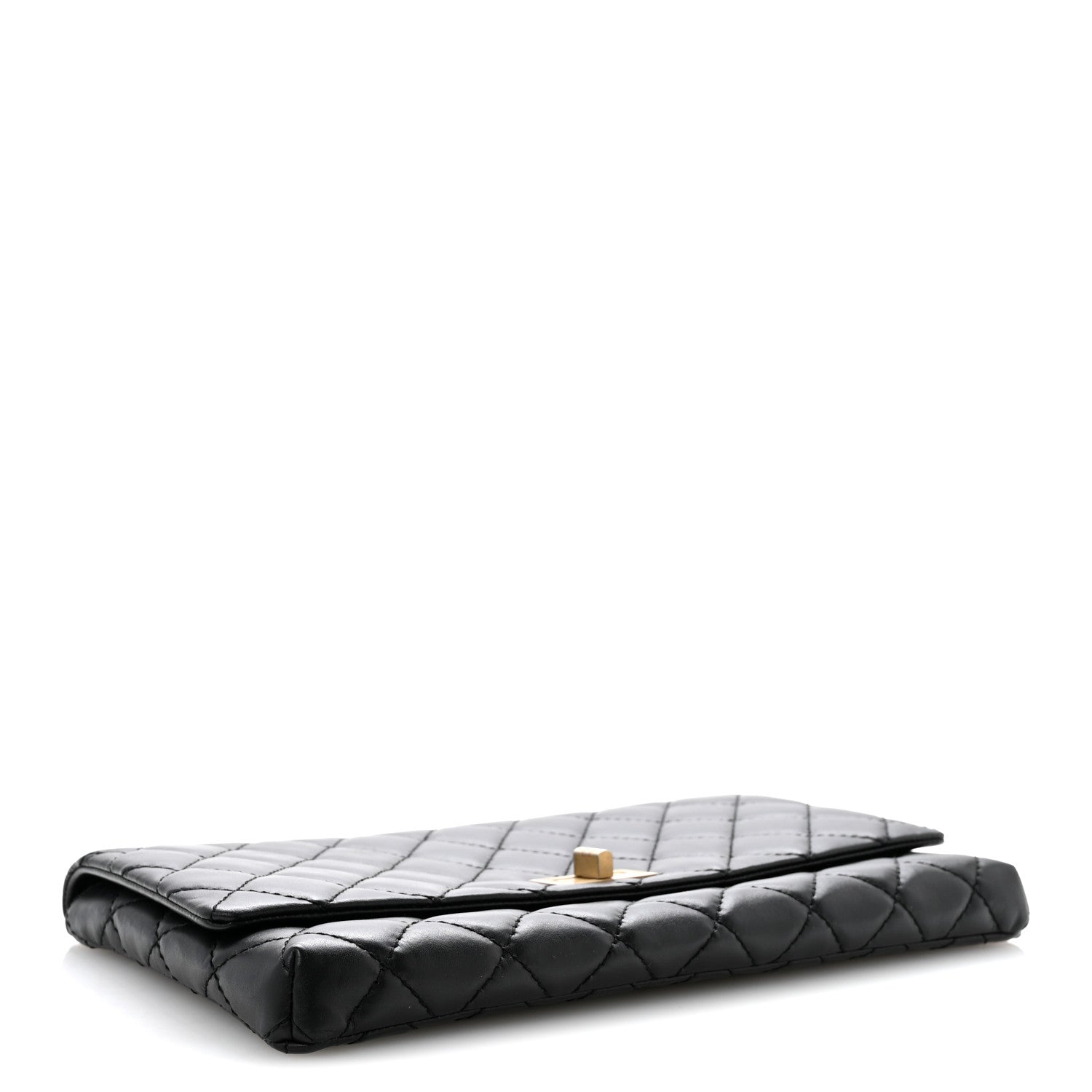 Aged Calfskin Quilted Reissue 2.55 Clutch Black
