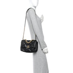 Goatskin Quilted Medium Chanel 19 Flap Black