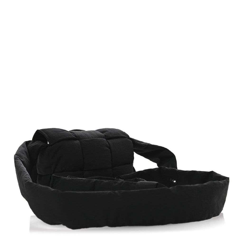 Nylon Intrecciato Padded Tech Candy Cassette Bag Black