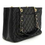 Caviar Large CC Shoulder Bag Black