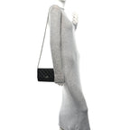 Caviar Quilted CC Turnlock Wallet On Chain WOC Black