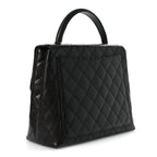 Caviar Quilted Jumbo Kelly Flap Black