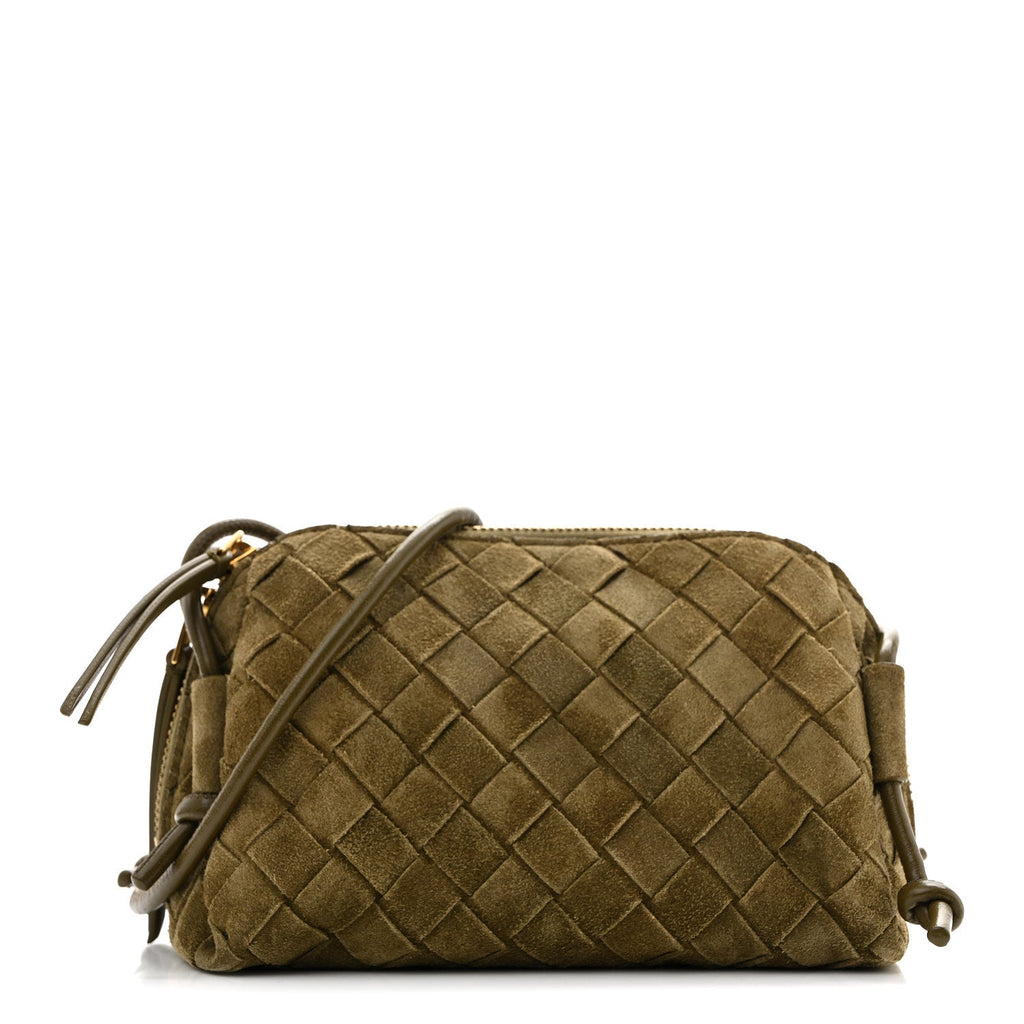 Suede Intrecciato Concert Pouch Mud