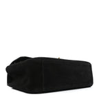 Suede Calfskin Small Souplissimo Maxi Flap Black