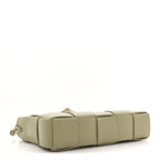 Calfskin Maxi Intrecciato Cassette Pouch On Strap Travertine
