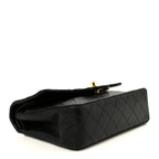 Lambskin Quilted Small Double Flap Black