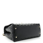 Caviar Quilted Small Coco Handle Flap Black