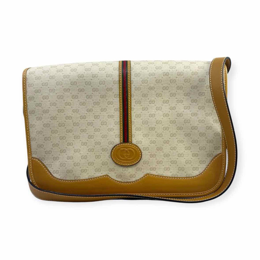 GUCCI Cream Coated Leather Handbag