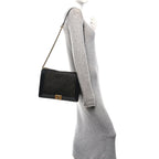 Braided Sheepskin Large Boy Reverso Flap Black