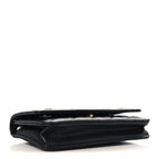 Caviar Quilted Enamel Coco Casino Wallet On Chain WOC Black