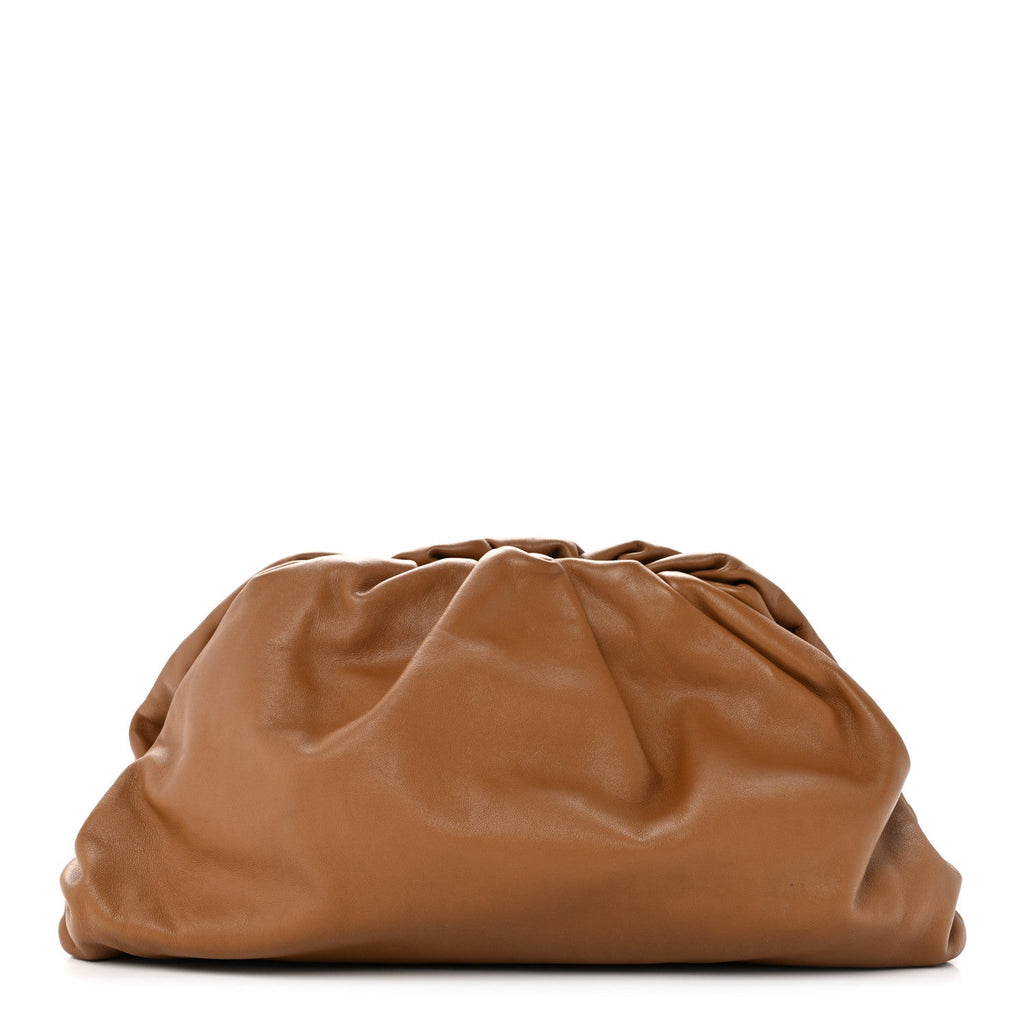 Smooth Butter Calf The Pouch Oversized Clutch Cammello