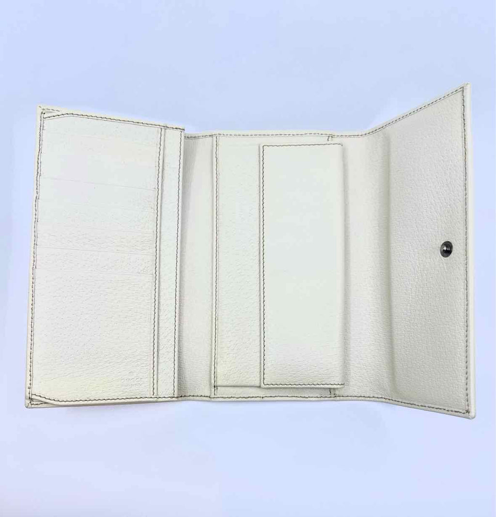 GUCCI Continental black, white Coated canvas Monogram Wallet