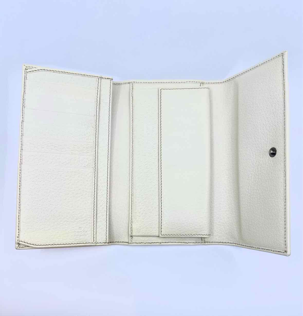 GUCCI Continental black, white Coated canvas Monogram Wallet