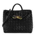 Nappa Intrecciato Small Andiamo Shoulder Bag Black