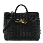 Nappa Intrecciato Small Andiamo Shoulder Bag Black