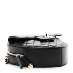 Lambskin Quilted Large CC In Love Heart Bag Black