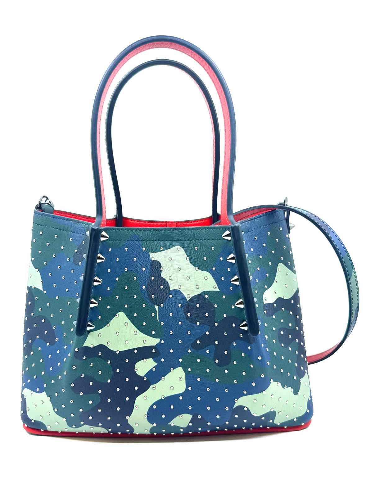 CHRISTIAN LOUBOUTIN Blue Camoflage Handbag