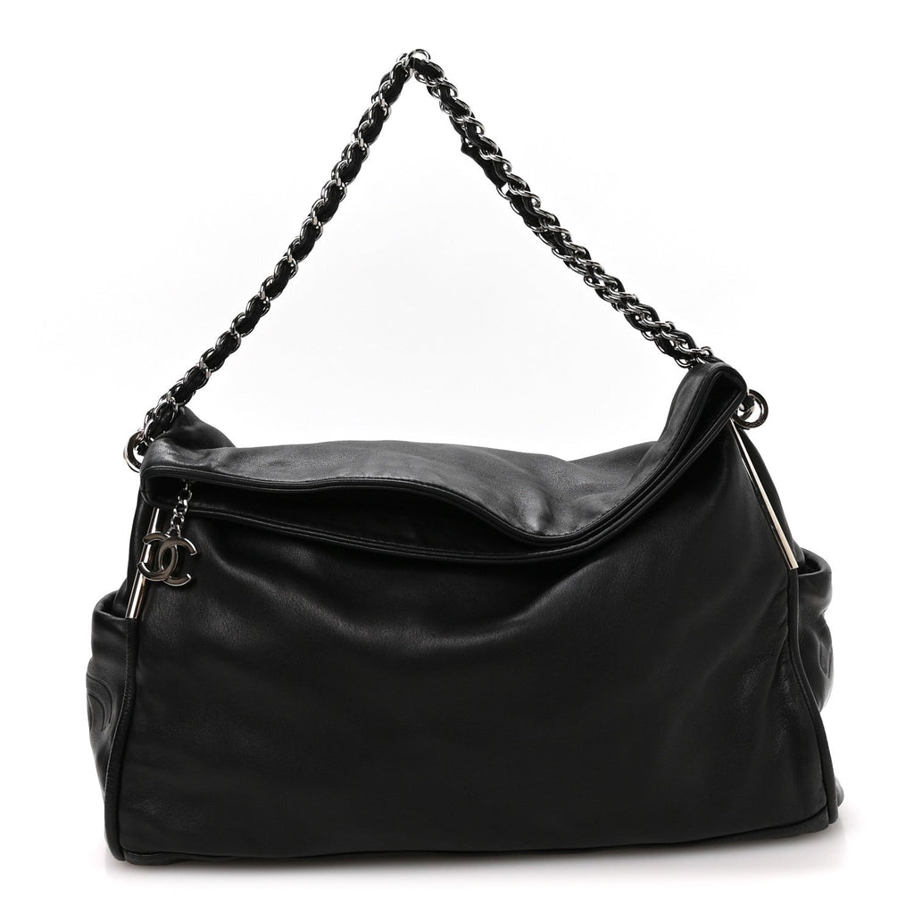 Lambskin Large Ultimate Soft Tote Black