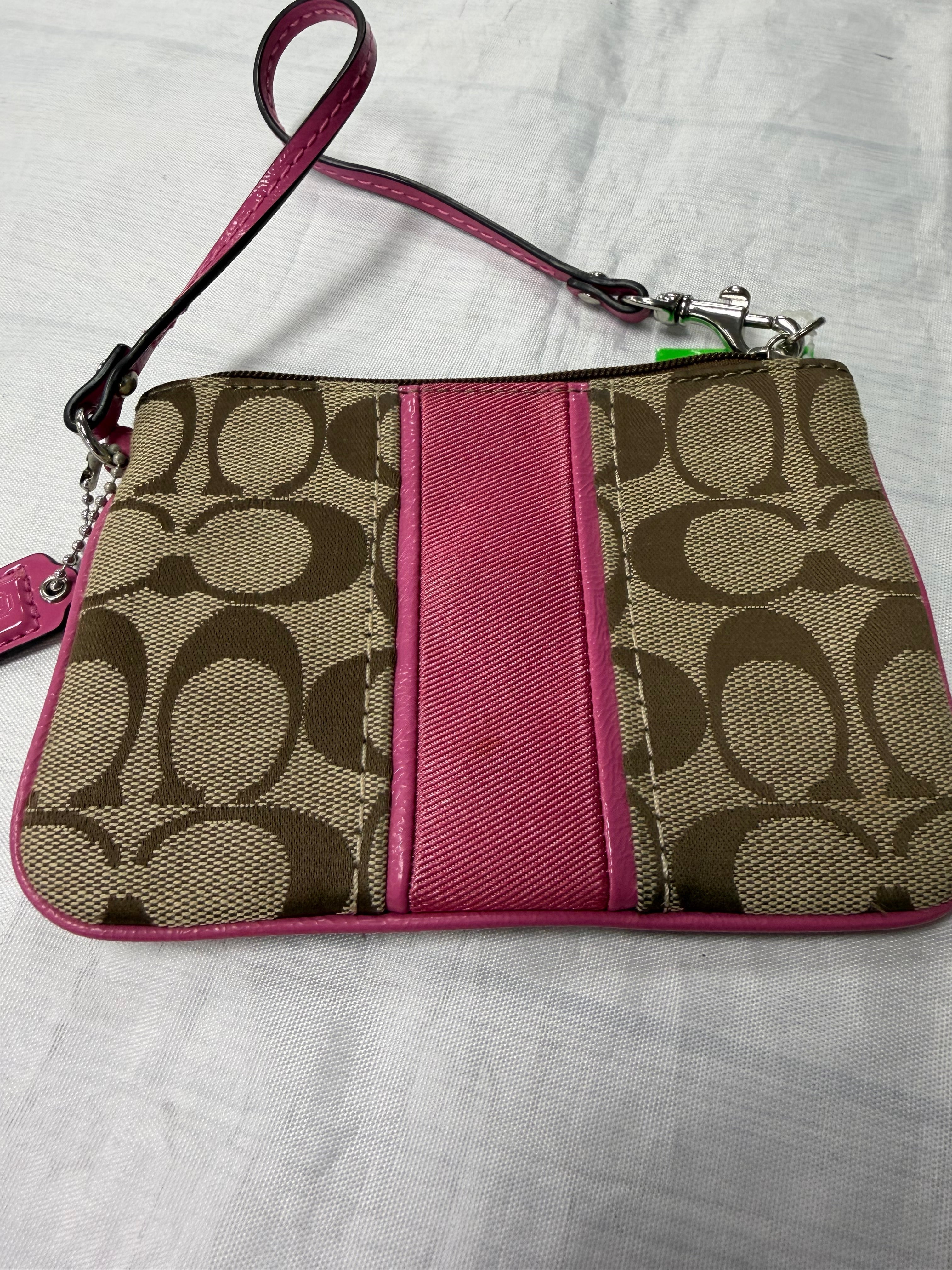 Wallet Designer By Coach In Cream & Purple, Size:Medium