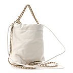 Shiny Caviar Quilted Monochrome Mini Chanel 22 White