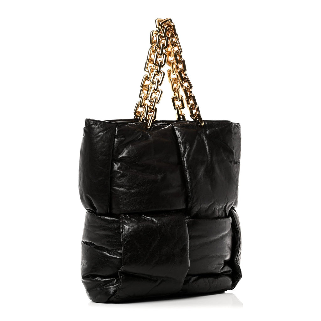 Calfskin Maxi Intrecciato Puffy Chain Tote Bag Fondente