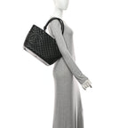 Calfskin Quilted Large Cambon Tote Black