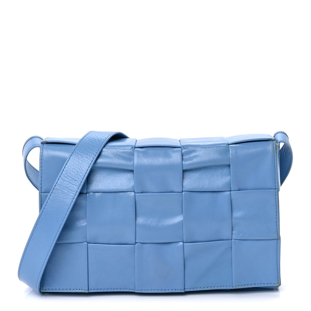 Paper Calfskin Maxi Intreccio Cassette Crossbody Bag  Pool