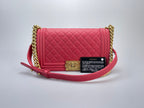 Chanel Medium Le boy Bag in Hot Pink with Gold Hardware