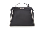 Fendi Black & Snakeskin Large Peak-A-Boo Handbag