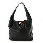 Calfskin Quilted Maxi Hobo Black