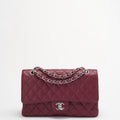 Chanel Burgundy Medium Classic Double Flap Caviar