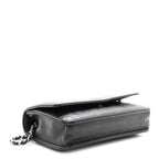 Lambskin Camellia Embossed Wallet On Chain WOC Black
