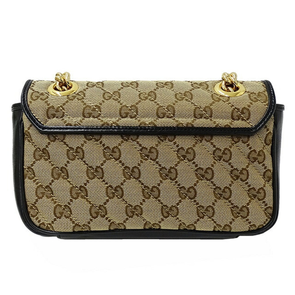 Gucci Gg Marmont Beige Canvas Shoulder Bag (Authentic Pre-Loved)