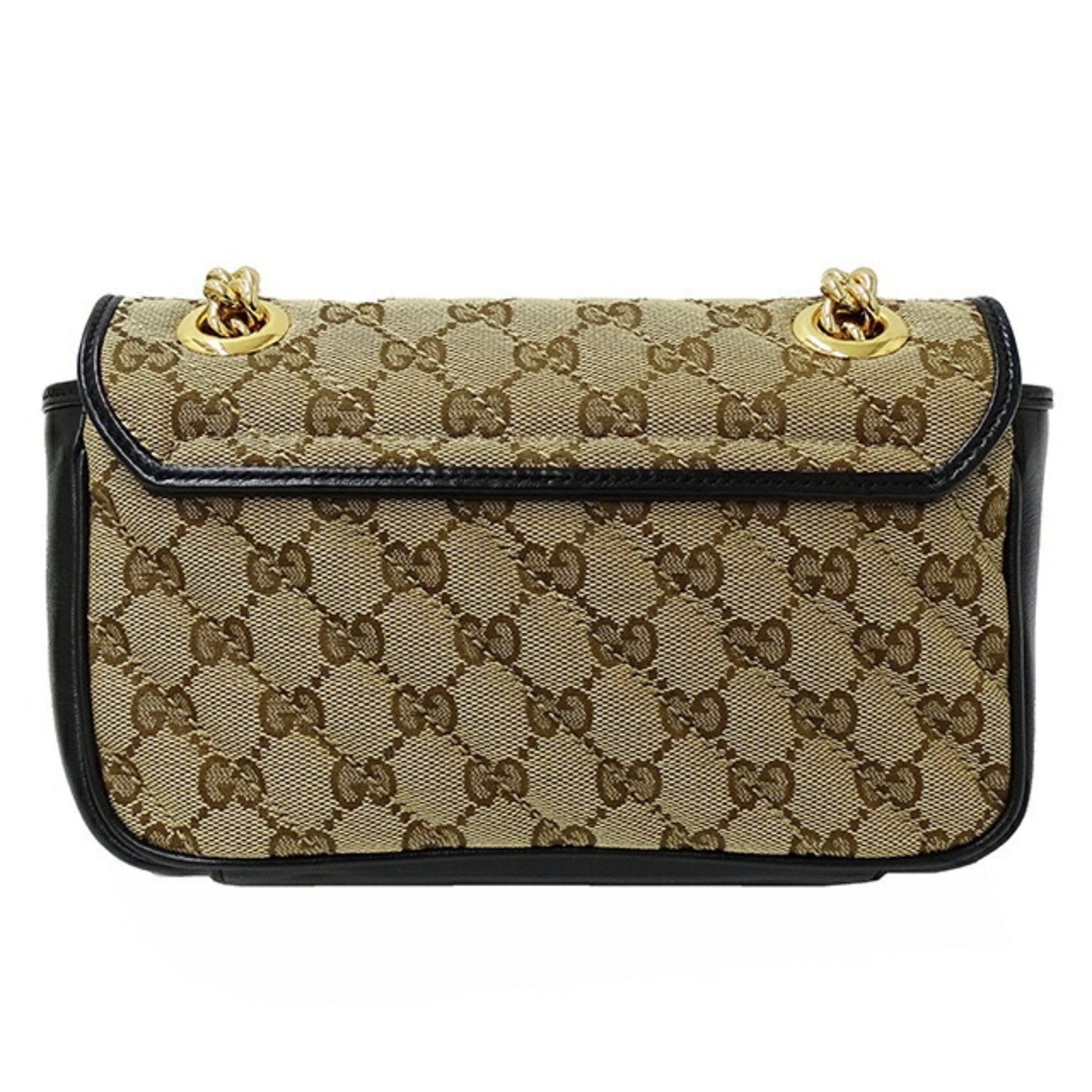 Gucci Gg Marmont Beige Canvas Shoulder Bag (Authentic Pre-Loved)