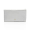 Chanel Coco Lambskin Silver Wallet