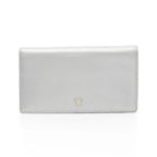 Chanel Coco Lambskin Silver Wallet