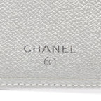 Chanel Coco Lambskin Silver Wallet