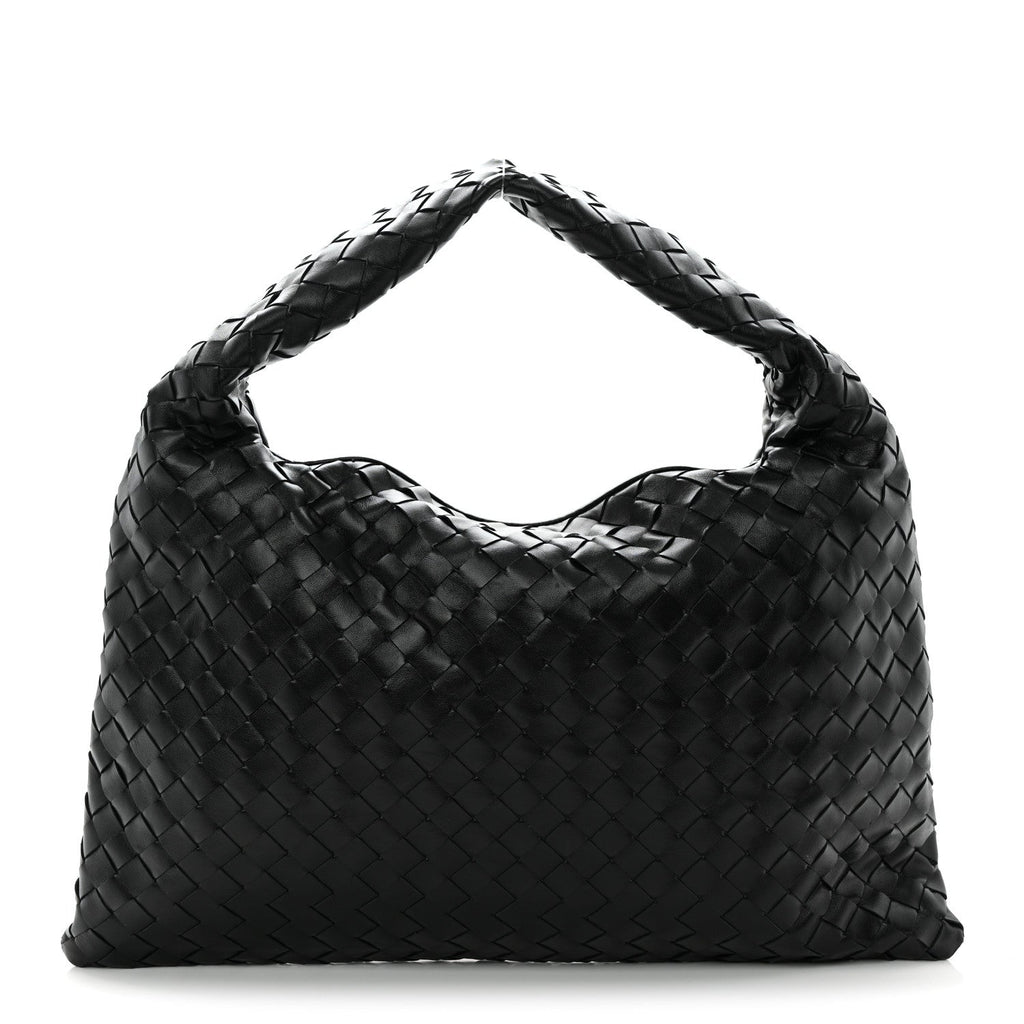 Calfskin Intrecciato Small Hop Black