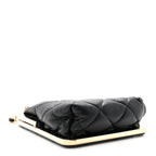 Lambskin Plexi Quilted CC Evening Clutch With Chain Black