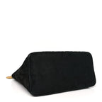 Suede Quilted Medallion Tote Black